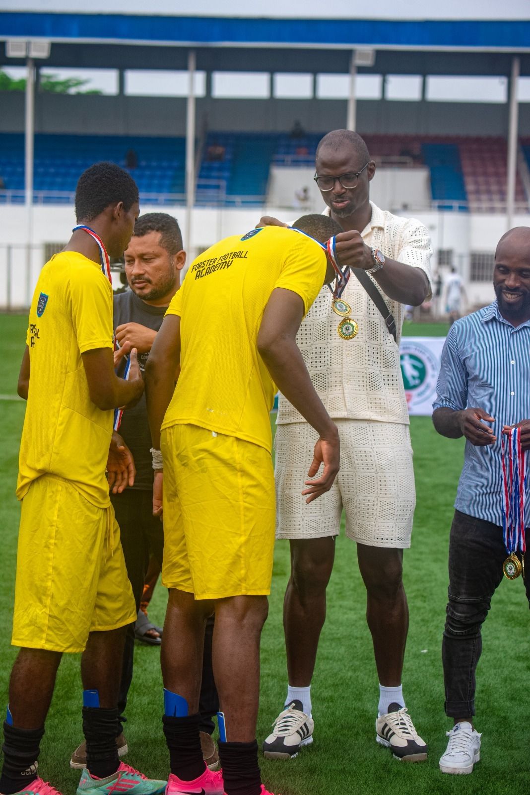 Individual awards presented on the pitch